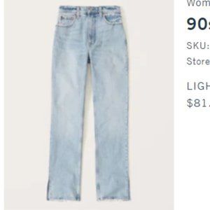 90s Ultra High Rise Straight Jeans/ Mom Jeans/ Abercrombie 31
